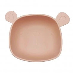 The Cotton Cloud - Schale LILI Mit Saugnapf - Bär Blush