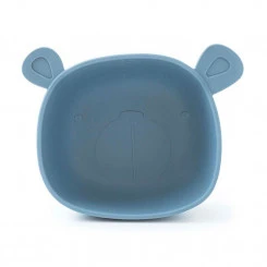 The Cotton Cloud - Schale LILI Mit Saugnapf - Bär Indigo