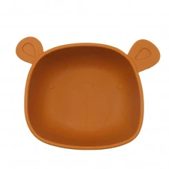 The Cotton Cloud - Schale LILI Mit Saugnapf - Bär Zimt