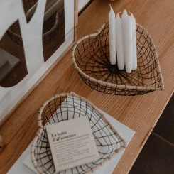 Eulenschnitt - Drahtkorb Herz - 2 Stk