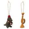Konges Slojd - 2er-Set Anhänger "Dino Pack" -Minicatwalk Geschäft konges slojd zwei weihnachtliche anhaenger dino trompete 245x245