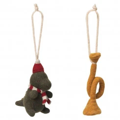 Konges Slojd - 2er-Set Anhänger "Dino Pack"