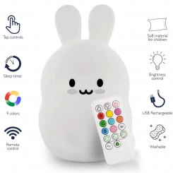 LumiPets - Nachtlicht Hase USB Mit 9 Farben 5 LumiPets - Nachtlicht Hase USB Mit 9 Farben – Bild 3