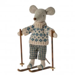 Maileg - Wintermaus Mit Ski - Papa Maus