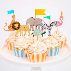 Meri Meri - Cupcake Set Safari Tiere - 24 Stk 6 Meri Meri - Cupcake Set Safari Tiere - 24 Stk – Bild 4