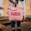 Tragetasche Less Plastic Is Fantastic - Rosa 1 Tragetasche Less Plastic Is Fantastic - Rosa -Minicatwalk Geschäft omom tragetasche less plastic 245x245