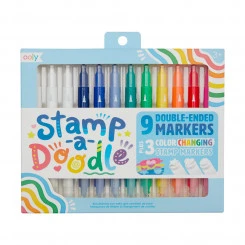 OOLY - Marker Mit Stempel "Stamp A Doodle" - 9 Stk