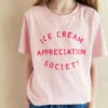 Kids T-Shirt Ice Cream Appreciation Society Pink -Minicatwalk Geschäft shirt ice cream appreciation society pink 245x245