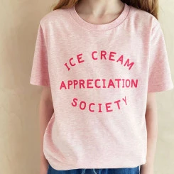 Kids T-Shirt Ice Cream Appreciation Society Pink